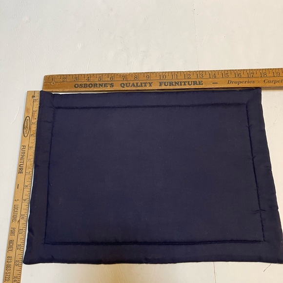 New Daisy Kingdom Bear & Bunny  Reversible Place Mats Handmade 4 piece Set Blue - Picture 3 of 4